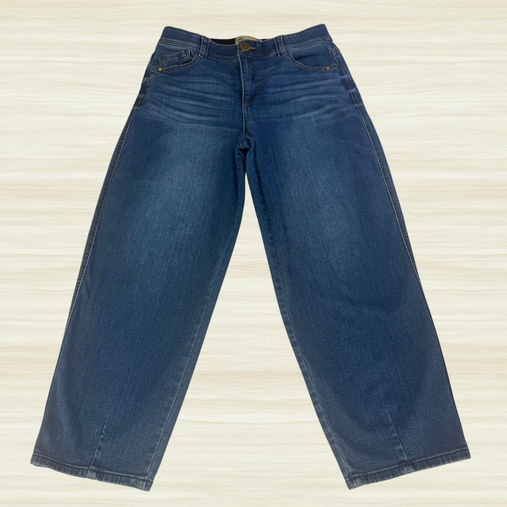 Democracy Ab Solution Straight Leg Jeans Dark Wash Blue Denim Size 6